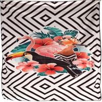 Gerimport Strandlaken 150 X 150 Cm Polyester Wit/zwart - thumbnail