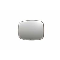 Spiegel INK SP31 120x4x80 cm incl. LED-verlichting en Spiegelverwarming Geborsteld RVS