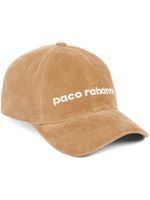 Rabanne casquette en velours côtelé à logo brodé - Tons neutres