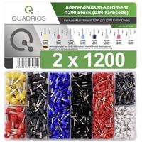 Quadrios 22C470 Assortiment adereindhulzen 0.5 mm², 0.75 mm², 1 mm², 1.5 mm², 2.5 mm², 4 mm², 6 mm², 10 mm² Deels geïsoleerd Wit, Grijs, Rood, Zwart, Blauw, - thumbnail