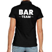 Bar team / personeel tekst polo shirt zwart voor dames - thumbnail