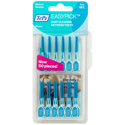 TePe EasyPick M/L Blauw - 60 stuks
