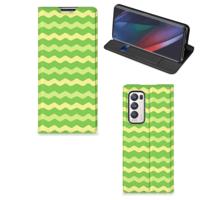 OPPO Find X3 Neo | Hoesje met Magneet | Waves Green