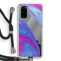 Zweverige regenboog: Samsung Galaxy S20 Transparant Hoesje met koord