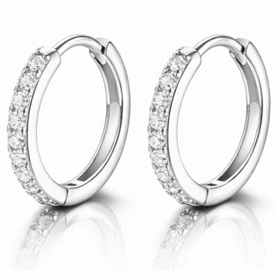 LGT JWLS Oorringen Zilverkleurig Zirkonia-8mm LGT JWLS Oorringen Zilverkleurig Zirkonia-8mm