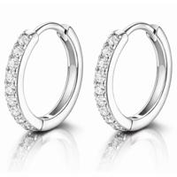 LGT JWLS Oorringen Zilverkleurig Zirkonia-8mm