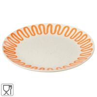 J-Line bord curve oranje 22 cm | 12 stuks