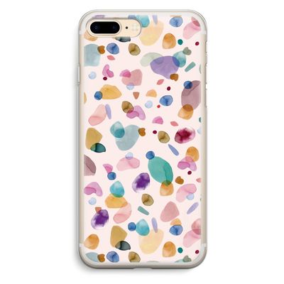 Terrazzo Memphis Pink: iPhone 7 Plus Transparant Hoesje