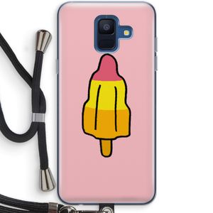 Raketijsje: Samsung Galaxy A6 (2018) Transparant Hoesje met koord