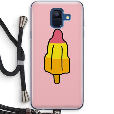 Raketijsje: Samsung Galaxy A6 (2018) Transparant Hoesje met koord