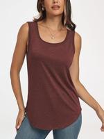 Cotton Crew Neck Casual Tank Top