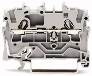 WAGO 2002-1201 Doorgangsklem 5.20 mm Spanveer Toewijzing: L Grijs 1 stuk(s)