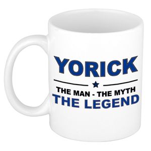 Yorick The man, The myth the legend collega kado mokken/bekers 300 ml