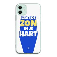 Laat de zon in je hart: iPhone 11 Transparant Hoesje
