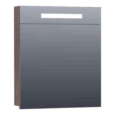Spiegelkast 2.0 Exclusive Line 60 cm Rechtsdraaiend Burned Bark Sanitop