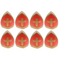 8x Sinterklaas kinder mijter van karton