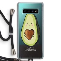 Avocuddle: Samsung Galaxy S10 Plus Transparant Hoesje met koord