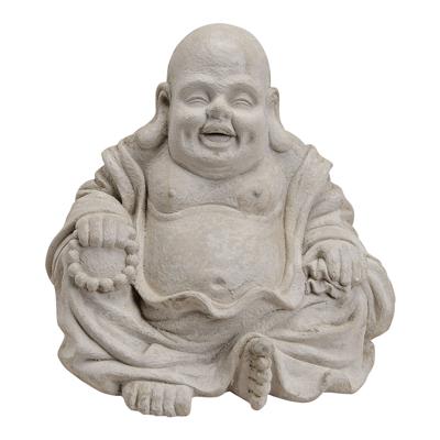 Buddha in grijs, Magnesia, B35 x D30 x H32 cm