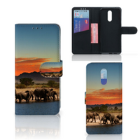 Nokia 3.2 Telefoonhoesje met Pasjes Olifanten - thumbnail