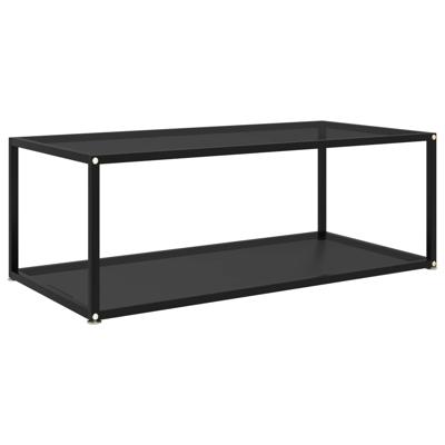 Salontafel 100x50x35 cm gehard glas zwart
