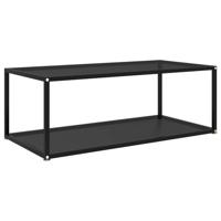 Salontafel 100x50x35 cm gehard glas zwart