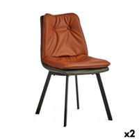 Leunstoel Gift Decor 4C 4C Bruin Zwart Grijs Tegel 62 x 85 x 47 cm Knoppen (2 Stuks)