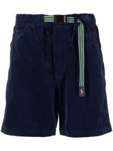 Polo Ralph Lauren short en velours à taille ceinturée - Bleu