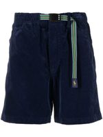 Polo Ralph Lauren short en velours à taille ceinturée - Bleu - thumbnail