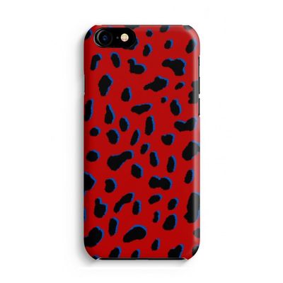 Red Leopard: iPhone 8 Volledig Geprint Hoesje