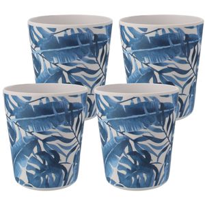 Excellent Houseware drinkbeker - 8x - kunststof/melamine - met print - 9 x 11 cm - 440 ml - Drinkbekers