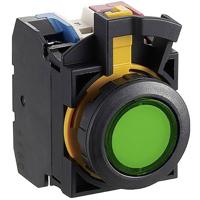Idec CW1L-M1E10QM4G CW Series Druktoets 24 V 12 mA 1x uit/(aan) Continu Groen 1 stuk(s)