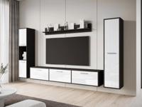 Tv-meubel set IKARON 6 deuren matera/hoogglans wit