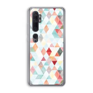 Gekleurde driehoekjes pastel: Xiaomi Mi Note 10 Pro Transparant Hoesje