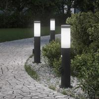 Bolderverlichting met sensor en stopcontact 3 stuks 50 cm roestvrij staal IP44
