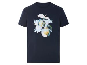 LIVERGY Heren T-shirt (Marineblauw, M)
