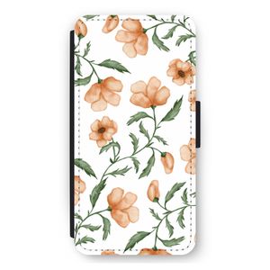 Peachy flowers: iPhone 12 Pro Max Flip Hoesje