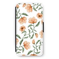Peachy flowers: iPhone 12 Pro Max Flip Hoesje