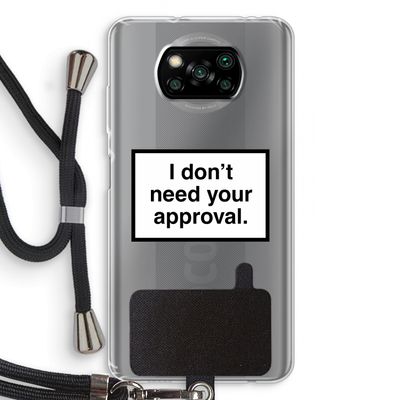 Don't need approval: Xiaomi Poco X3 NFC Transparant Hoesje met koord