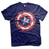 Captain America verkleed t-shirt heren - thumbnail