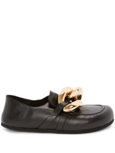 JW Anderson mocassins Chain en cuir - Noir