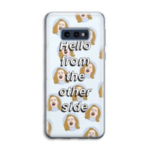 Hello: Samsung Galaxy S10e Transparant Hoesje