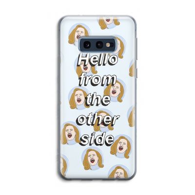 Hello: Samsung Galaxy S10e Transparant Hoesje