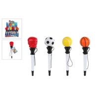 Balpen met sportbal 18cm