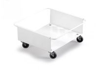 Vuilnisemmertrolley met 4 zwenkwielen recyclingcontainer 90 l wit DURABLE