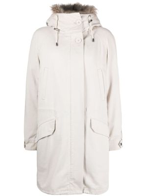 Yves Salomon parka à capuche détachable - Tons neutres