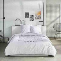 Beddengoedset - TODAY - JAVA - 2 personen - 240x220 cm - Katoen - Parijs print - Wit