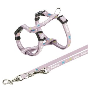 TRIXIE JUNIOR PUPPYTUIG MET RIEM LILA 23-34X0,8 CM / 2 MTR