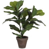 Groene ficus Lyrata kunstplant 45 cm voor binnen - thumbnail