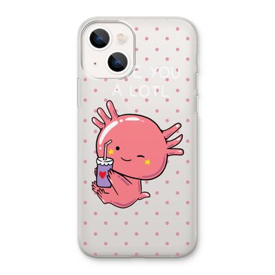 Love You A Lotl: iPhone 13 Transparant Hoesje