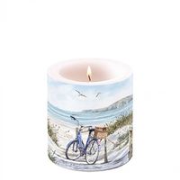 Kaars Fiets op het strand S Kaars Fiets op het strand S